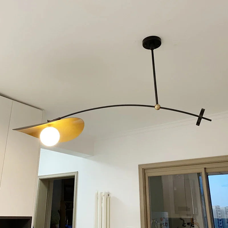 Caelia Arc Swing-Arm Metal Pendant Light – product view 2
