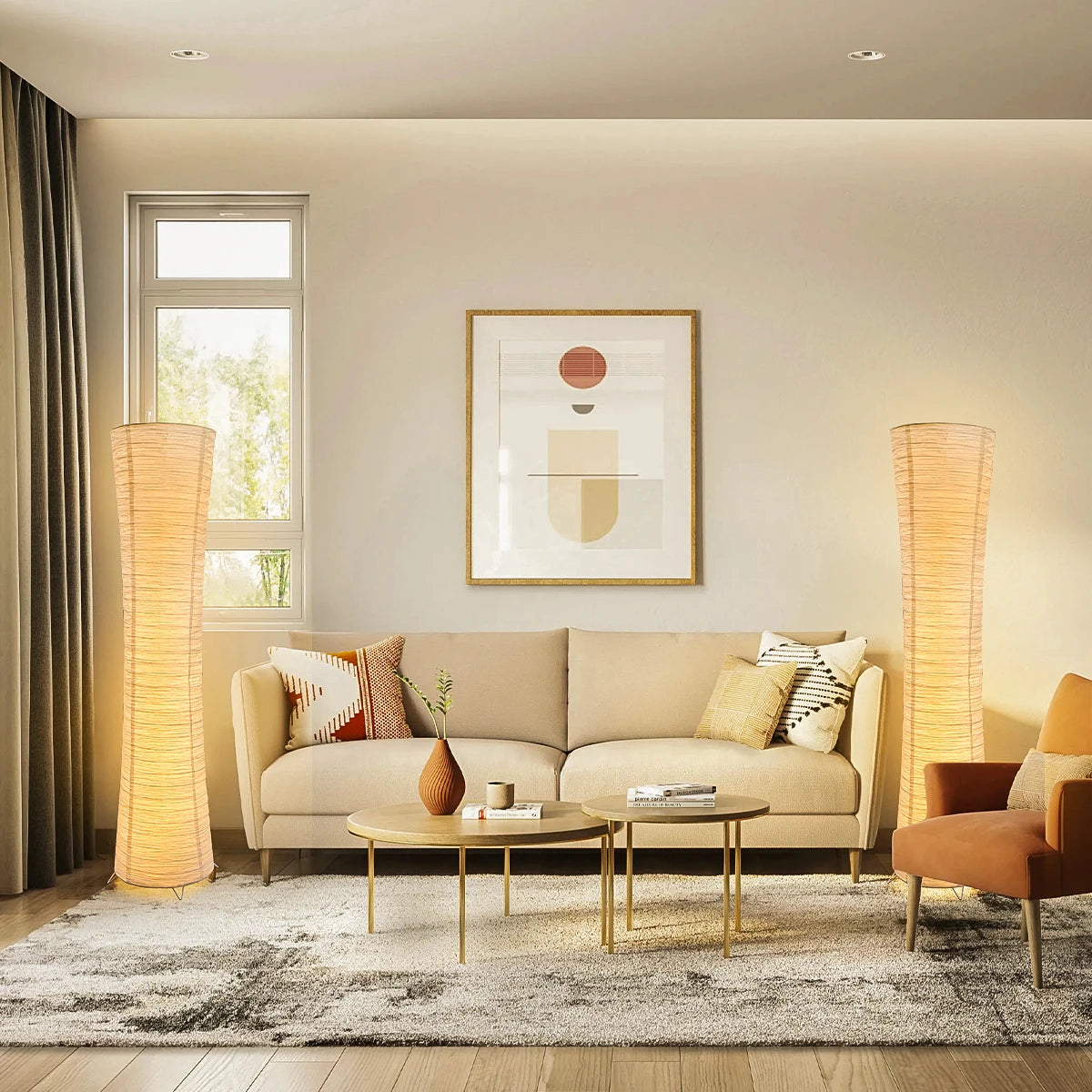 Ayla Orbit Paper Floor Lamp – Adjustable – product detail 2