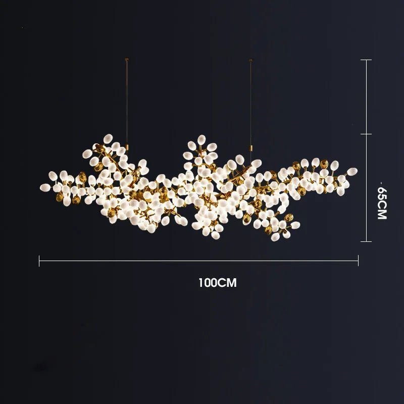Glass Chandelier – Nordic Modern Adjustable for Bedroom, Dining Room, Living Room | Halcyon Halo by Evenlyr