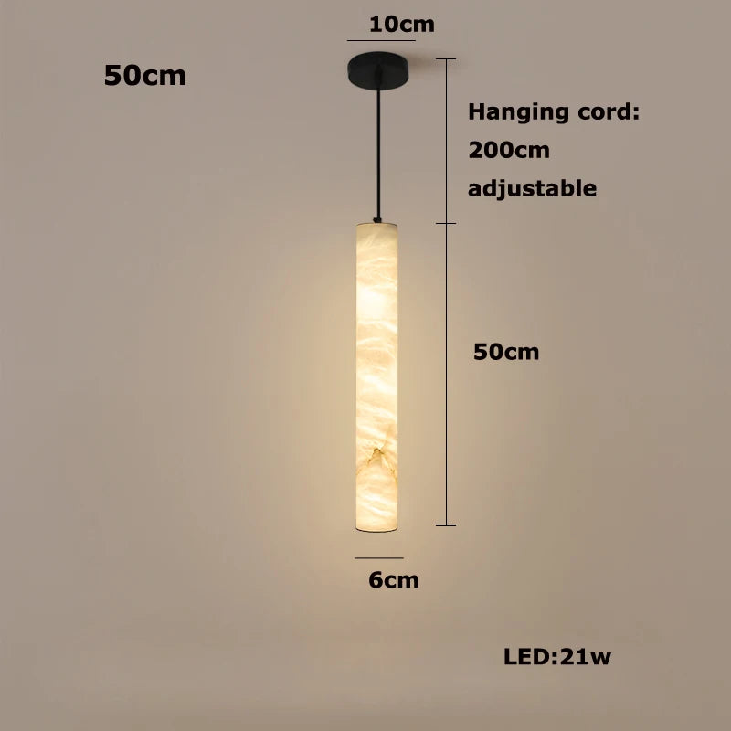 Oria Reed Alabaster Pendant Light – Dimmable – product detail 19