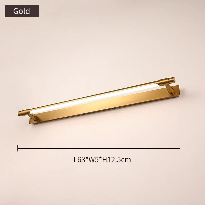 Copper Linear Wall Sconce – Modern LED Linear for Bathroom | Oriana Orbit by Evenlyr