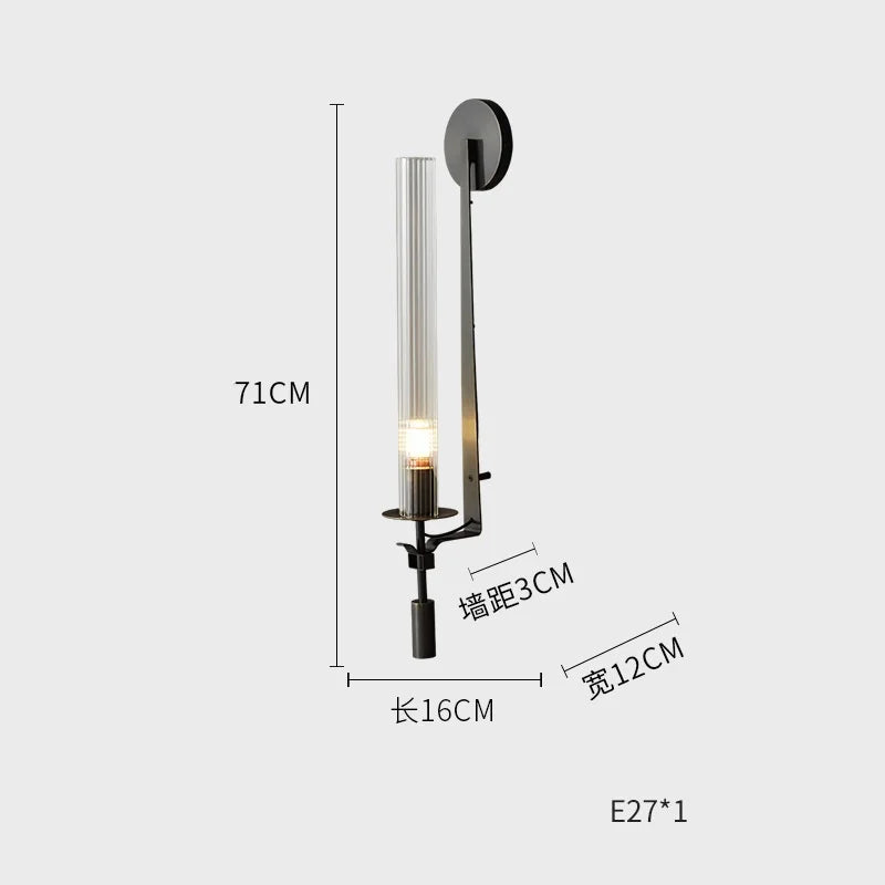 Xavia Veil Glass Wall Sconce – product view 7