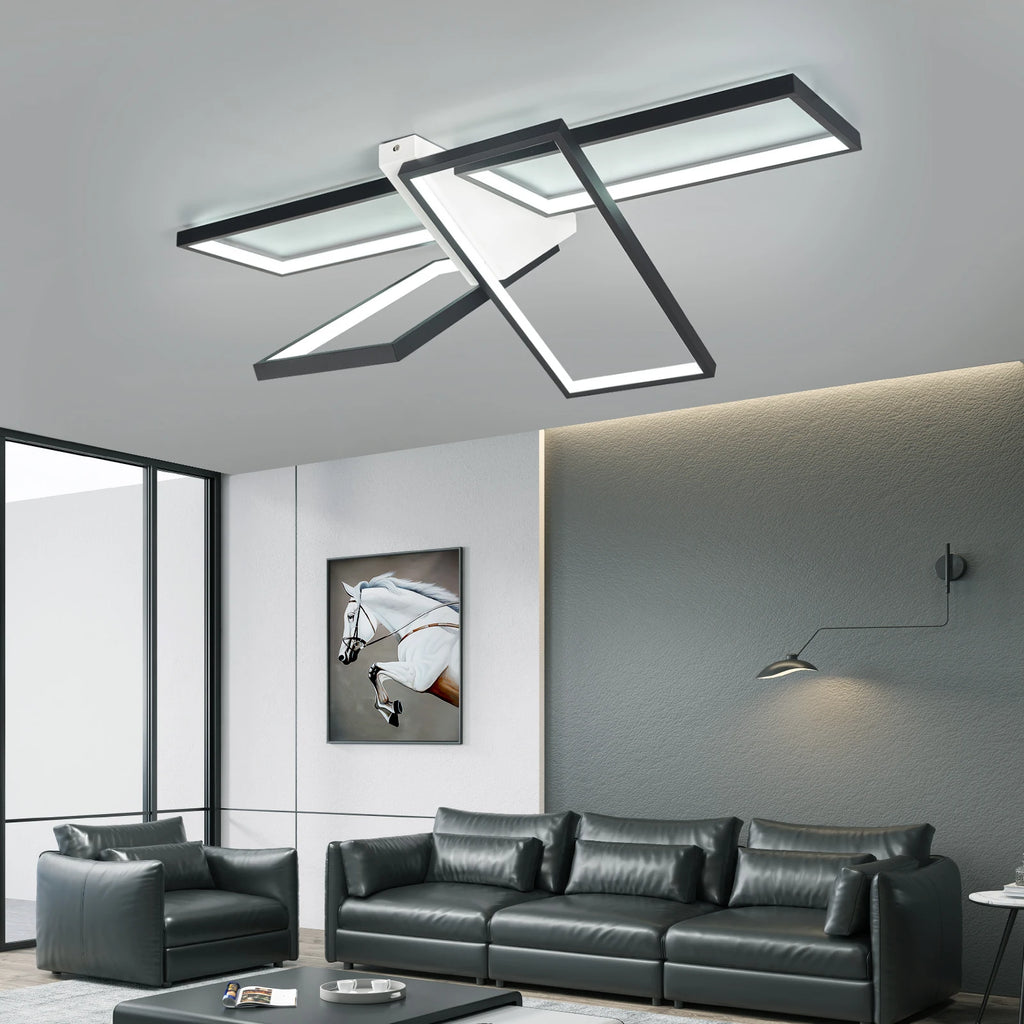 Metal Chandelier – Modern LED for Bedroom & Bedside, Living Room, Dining Room & Kitchen | Alora Contour by Evenlyr