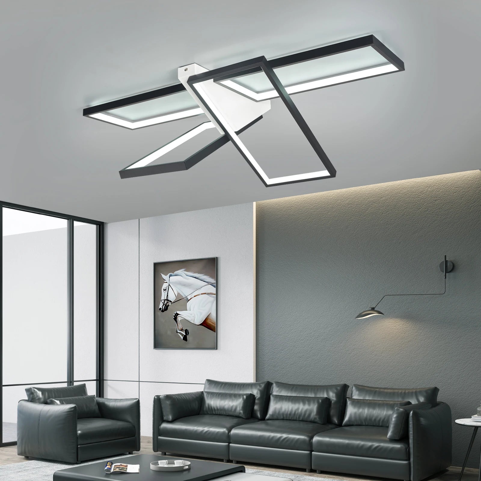 Metal Chandelier – Modern LED for Bedroom & Bedside, Living Room, Dining Room & Kitchen | Alora Contour by Evenlyr