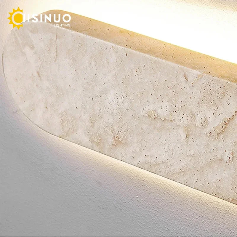 Joren Veil Linear Travertine Wall Sconce – product view 6