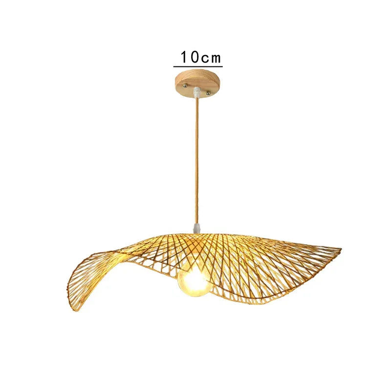 Rattan & Wood Chandelier – Organic Modern for Dining Room, Living Room, Kitchen Island | Vesper Orbit by Evenlyr