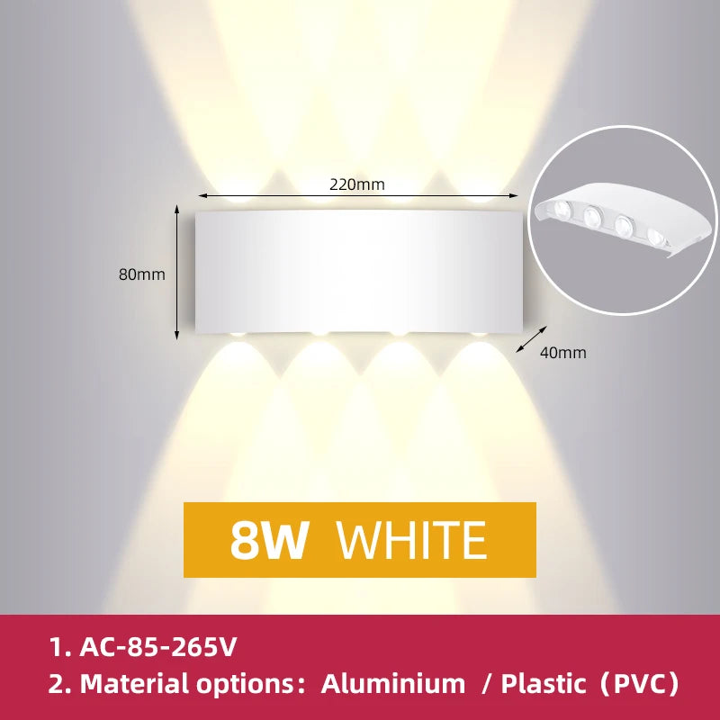 Orlena Outdoor Facade Wall Light for Veranda Stairs
