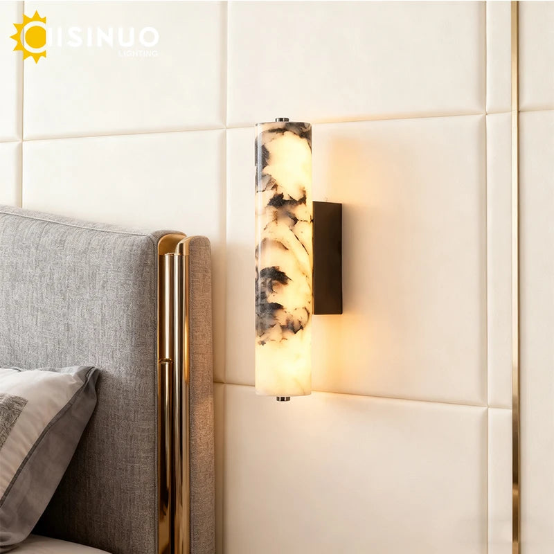 Liora Vault Natural Marble Wall Sconce – Luxury – product detail 3