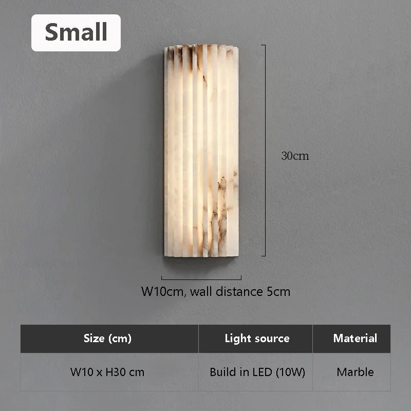Riva Veil Marble Wall Sconce – Minimalist – product detail 8