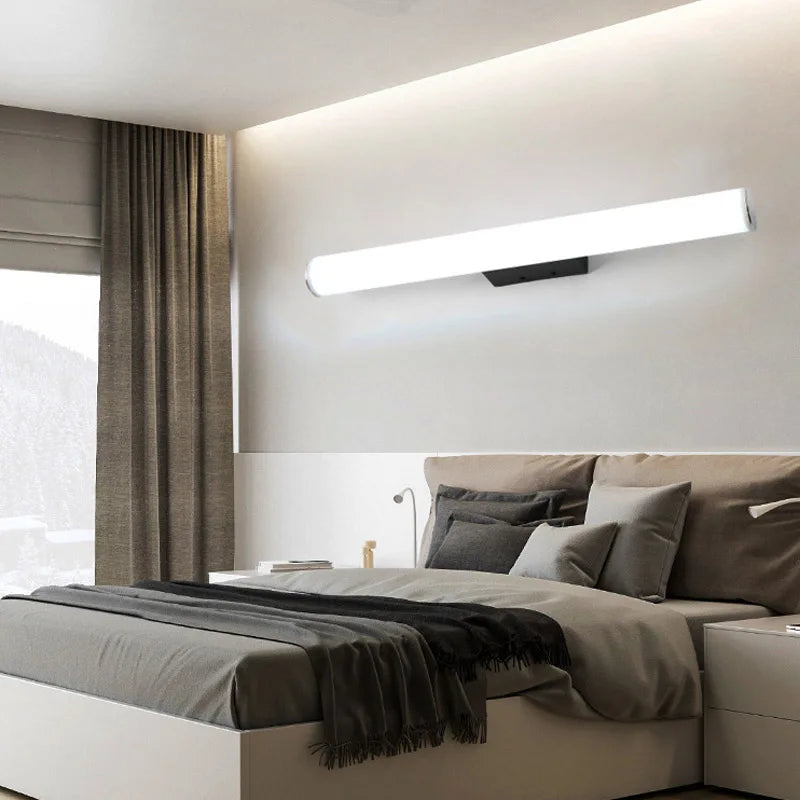 Metal Linear LED Bathroom Vanity & Mirror Light – Modern LED Linear for Bathroom | Elara Contour by Evenlyr