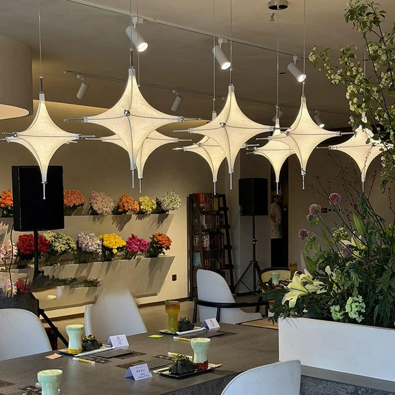 Fabric Chandelier – Nordic Modern for Dining Room, Living Room, Foyer | Ophelia Arc by Evenlyr