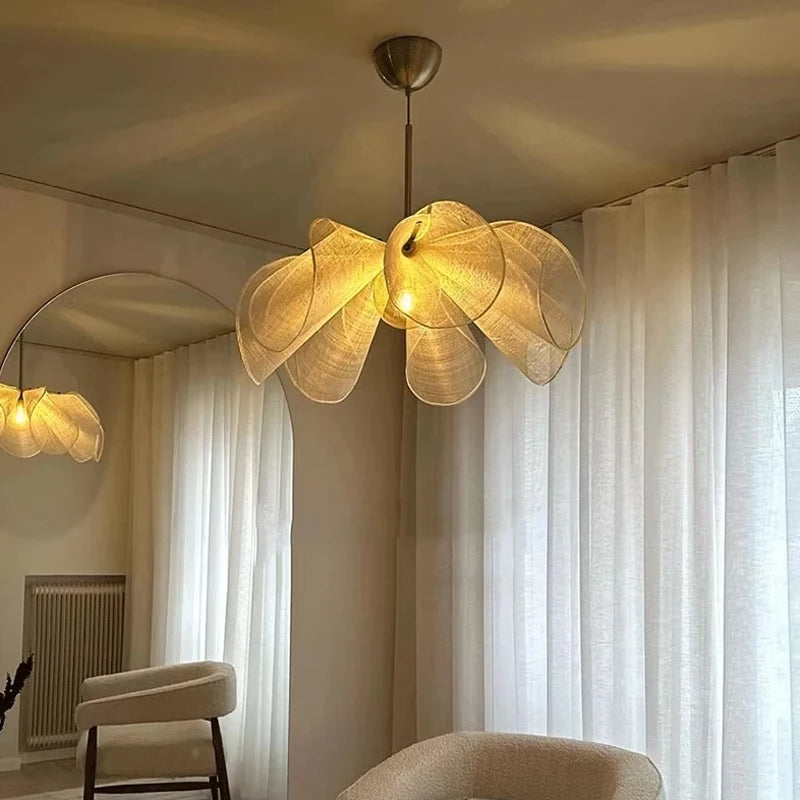 Fabric Chandelier – Wabi-Sabi Minimalist LED for Hotel & Hospitality, Restaurant & Café | Celia Orbit by Evenlyr
