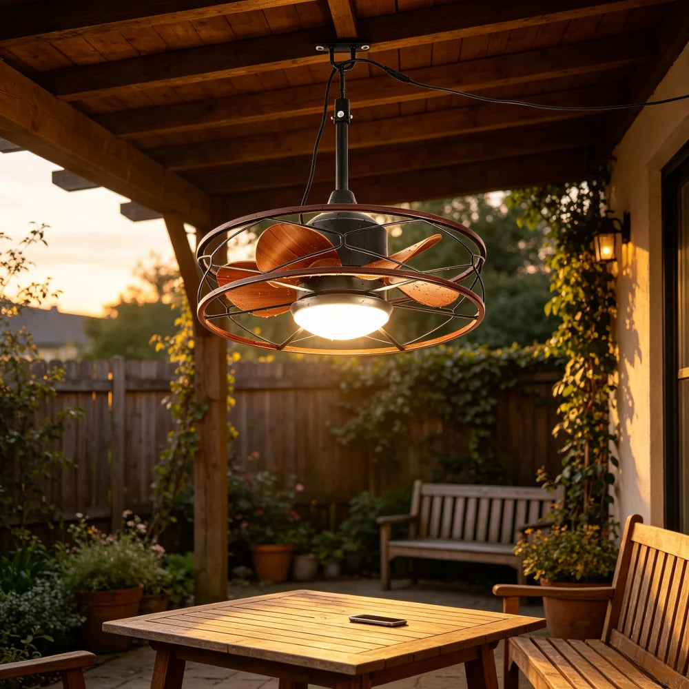 Palermo IP65 Outdoor Ceiling Fan Light for Patio – Remote Control