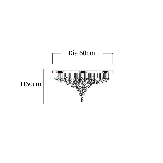 Crystal Linear Chandelier – Modern LED Linear for Hallway & Entryway, Living Room | Maris Dome by Evenlyr