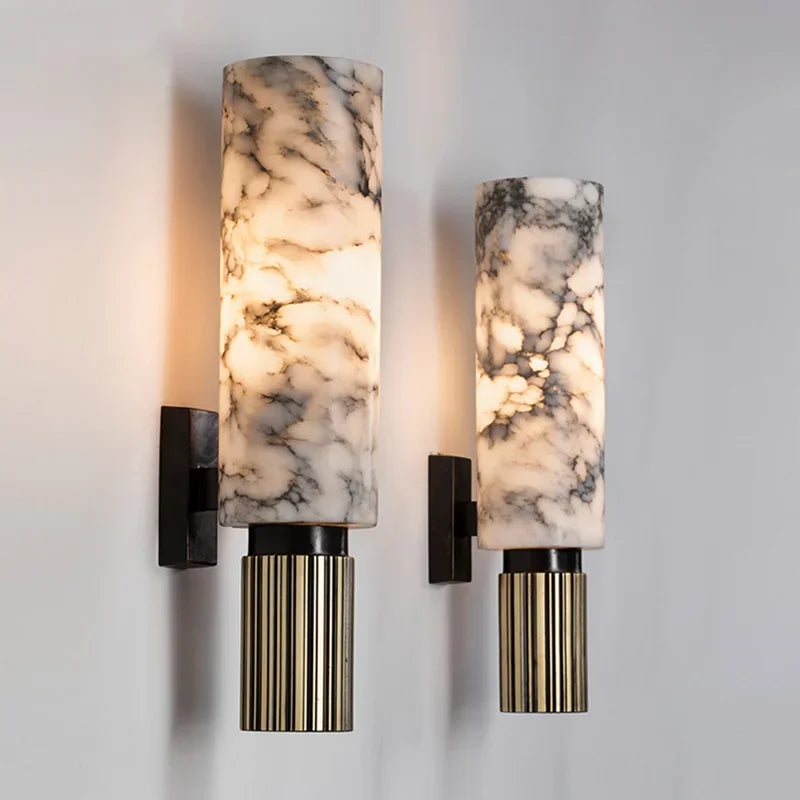 Elowen Contour Marble Wall Sconce – product view 2