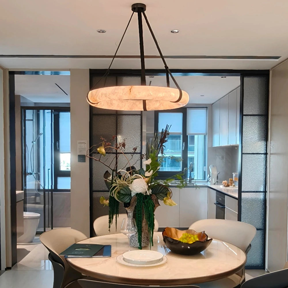Vesper Dome Faux Stone Pendant Light – Wabi-Sabi – product detail 3