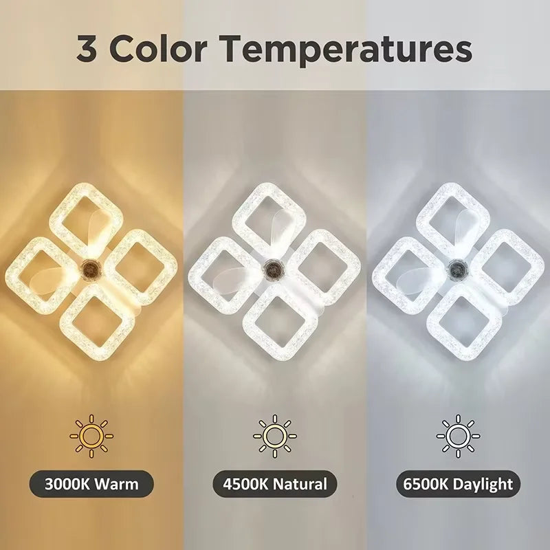 Liora 48W Ceiling Fan with Light for Living Room – Remote Control