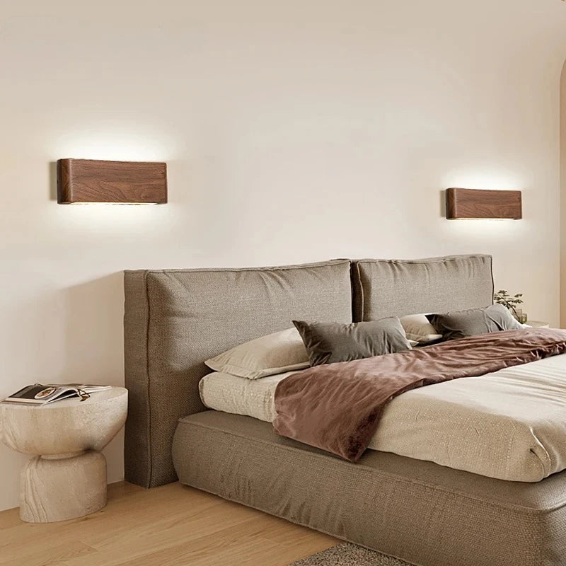 Wood Wall Sconce – Nordic Modern for Bedroom, Hallway, Bathroom | Aurelia Beam by Evenlyr