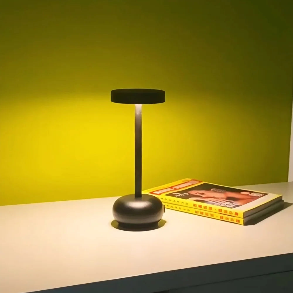 Metal Table Lamp – Modern Minimalist Dimmable LED for Bedside, Restaurant Table, Hotel Room | Giselle Grove by Evenlyr