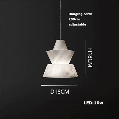Delia Veil Sculptural Marble Pendant Light – product view 10