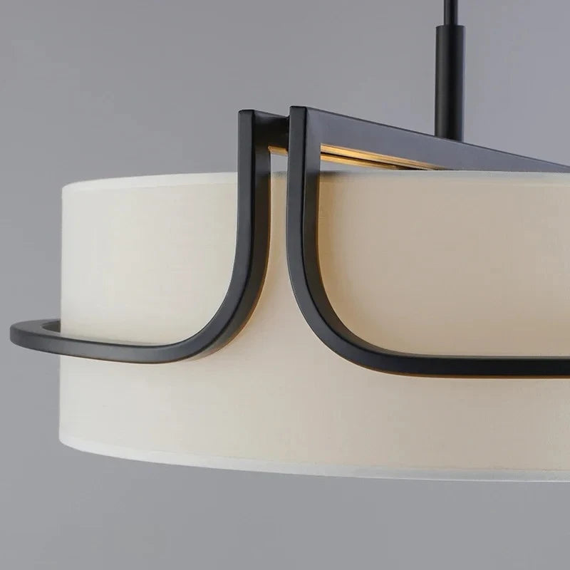 Fabric Round Pendant Light – Wabi-Sabi Nordic LED for Living Room, Dining Room & Kitchen | Elowen Line by Evenlyr