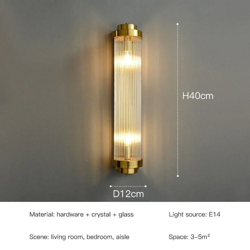 Crystal Wall Sconce – Art Deco LED for Bedroom & Bedside, Living Room, Hotel & Hospitality | Nerina Crest by Evenlyr