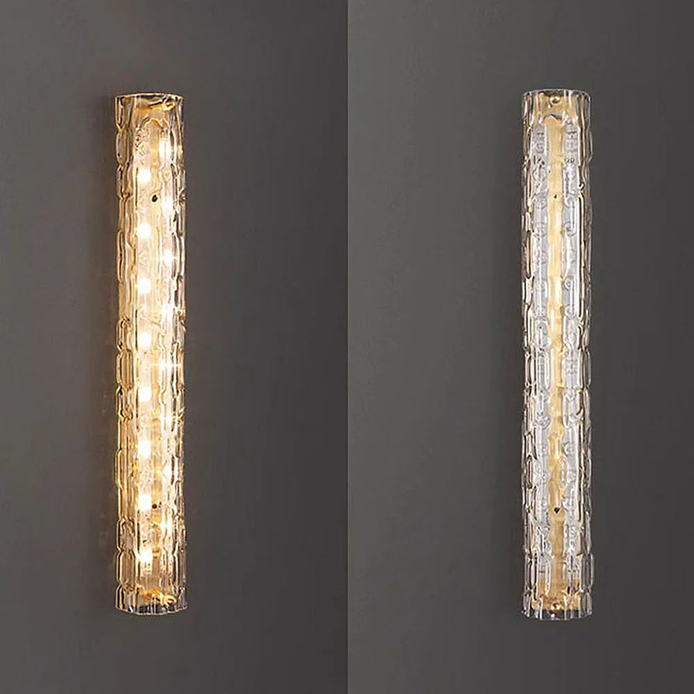 Glass & Crystal Wall Sconce – Modern Minimalist for Bedroom, Hallway, Living Room | Evanthe Beam by Evenlyr