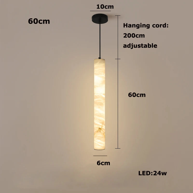 Soren Loop Natural Marble Pendant Light – Dimmable – product detail 9