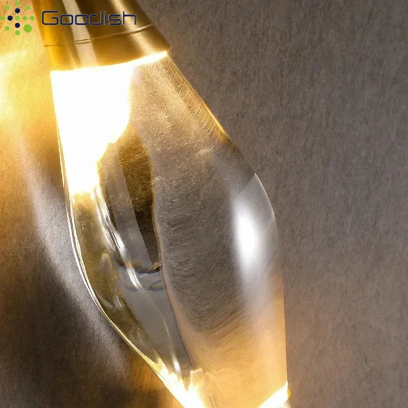 Sable Veil Sculptural Crystal Wall Sconce – product view 3