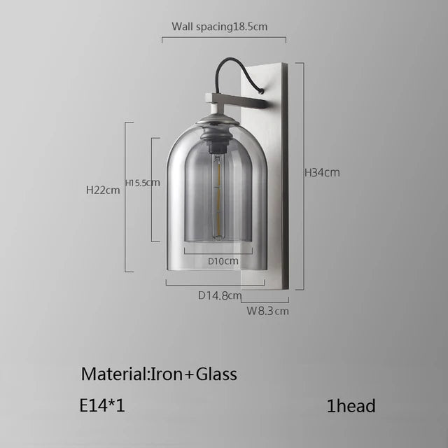 Quintara Long Copper and Glass Chandelier for Staircase – detail view 8