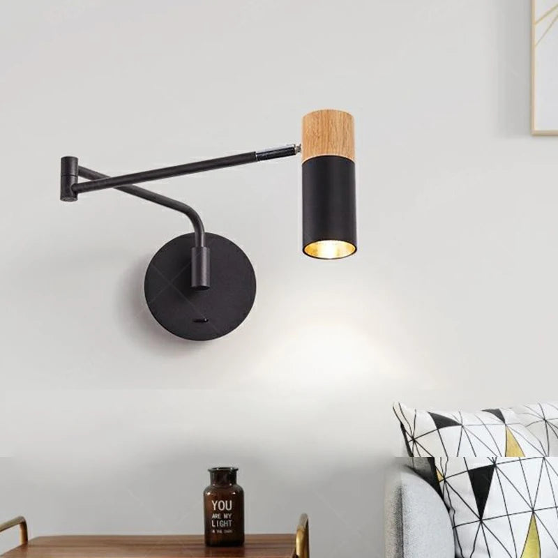 Metal Adjustable Swing-Arm Wall Sconce – Japanese for Bedroom & Bedside, Living Room, Hotel & Hospitality | Lunara Glow by Evenlyr