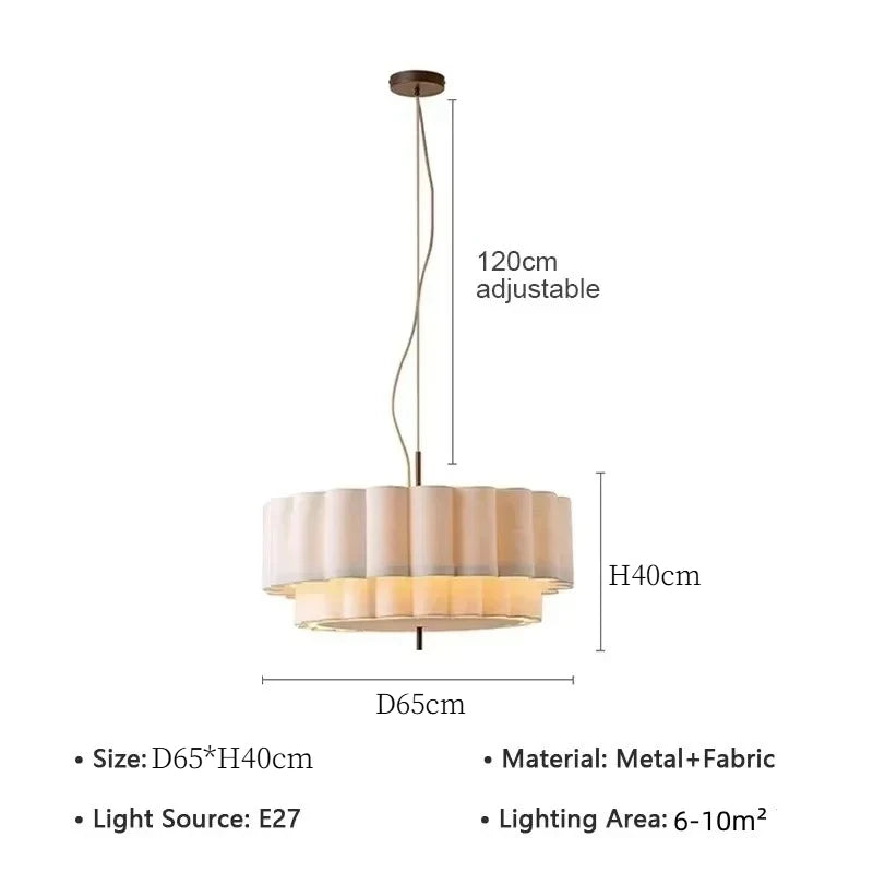 Fabric Chandelier – Wabi-Sabi Japanese for Bedroom & Bedside | Elowen Glow by Evenlyr
