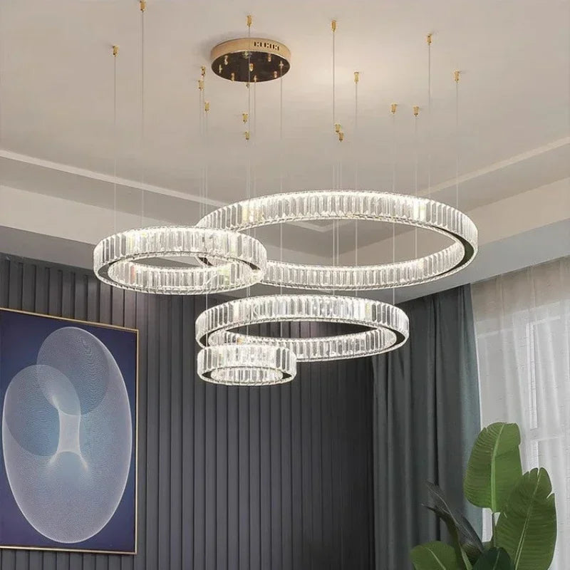 Evren Arc Dimmable Crystal Pendant Light – product view 3