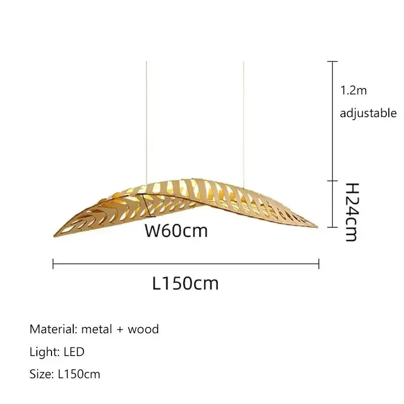 Junia Arc Wood Pendant Light – product view 6