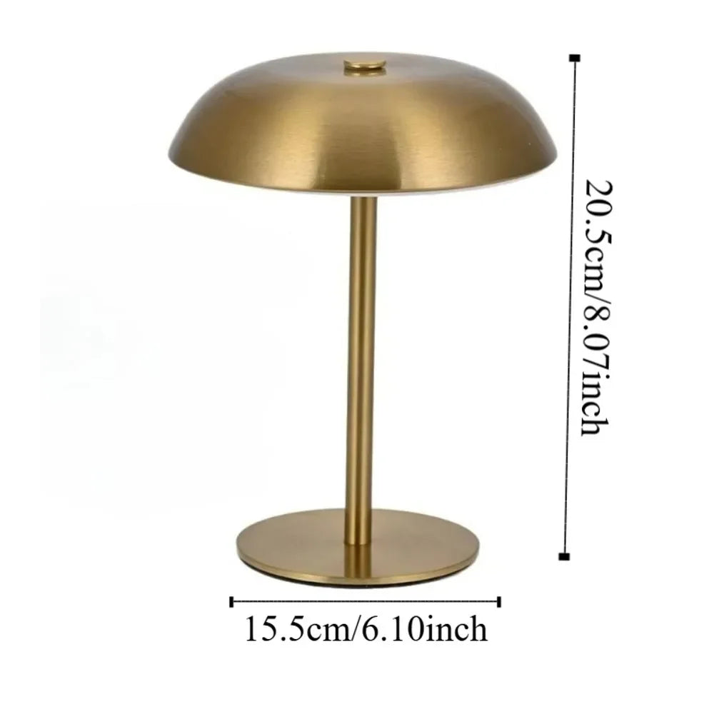 Metal Table Lamp – Modern Minimalist Dimmable LED for Bedside, Restaurant Table, Hotel Room | Maris Column by Evenlyr