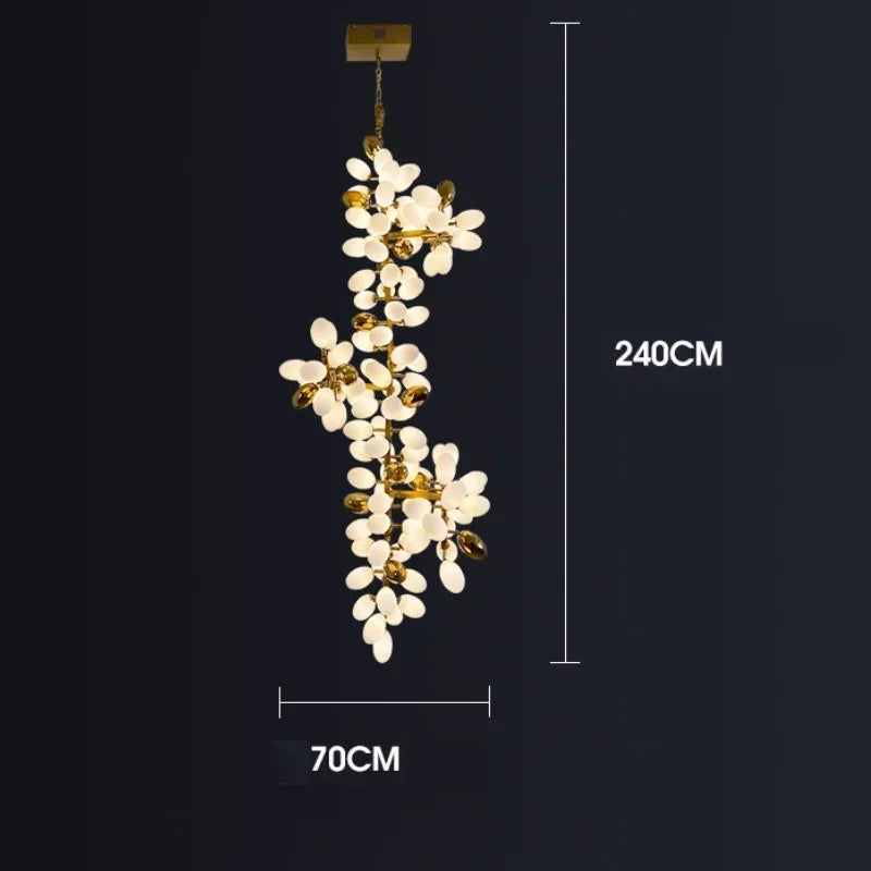 Glass Chandelier – Nordic Modern Adjustable for Bedroom, Dining Room, Living Room | Halcyon Halo by Evenlyr