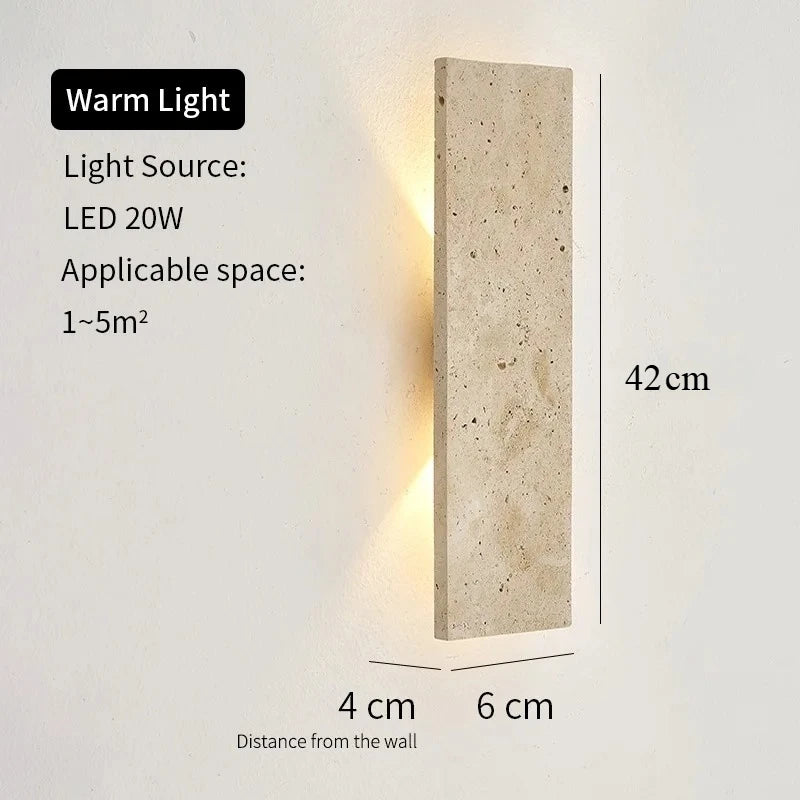 Orlena Natural Stone Linear LED Outdoor Wall Light – detail view 8
