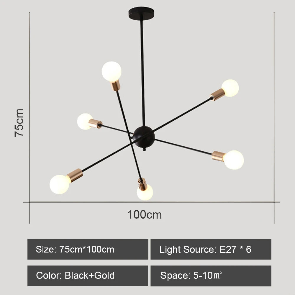 Quintara Flush Mount Modern Chandelier for Dining Room – Vintage