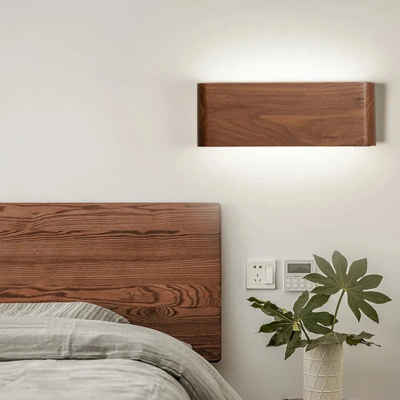 Wood Wall Sconce – Nordic Modern for Bedroom, Hallway, Bathroom | Aurelia Beam by Evenlyr
