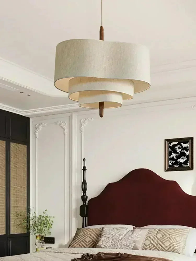 Fabric Chandelier – Wabi-Sabi LED for Living Room, Dining Room & Kitchen | Celia Arc by Evenlyr