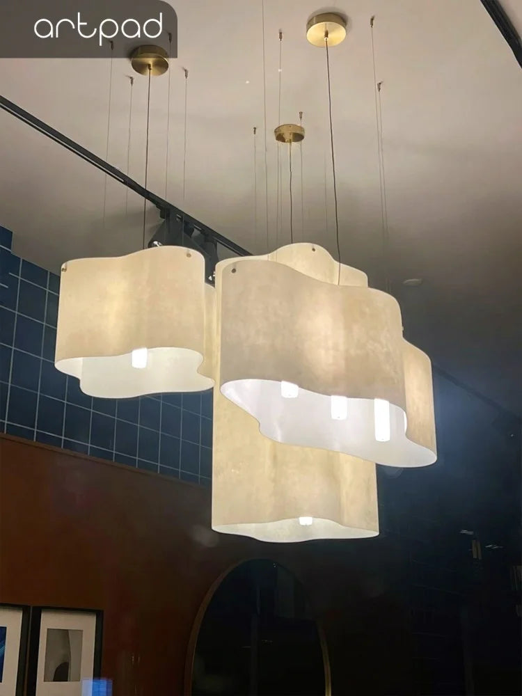 Fabric Chandelier – Wabi-Sabi LED for Hotel & Hospitality, Restaurant & Café | Celia Dome by Evenlyr