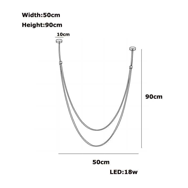 Lunet Arc Dimmable Metal Pendant Light – product view 11