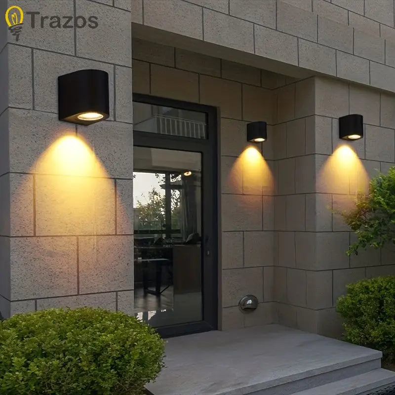Ilaria Up & Down Beam Outdoor Wall Light for Front Door – Square