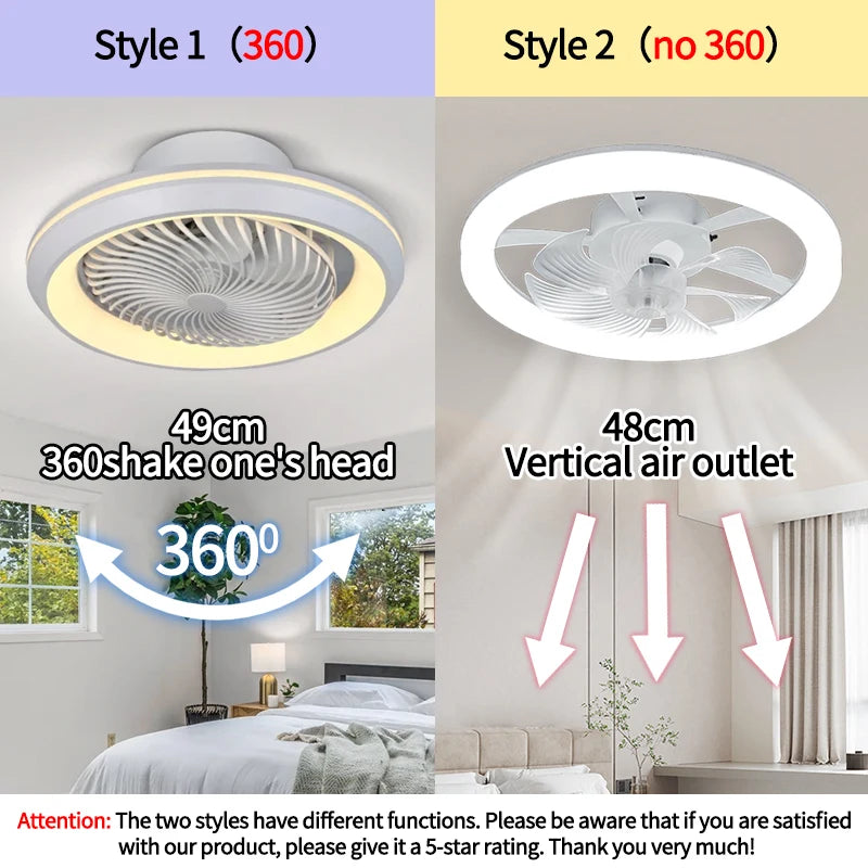 Caspian Enclosed Design Ceiling Fan with Light for Living Room – Remote Control – detail view 2