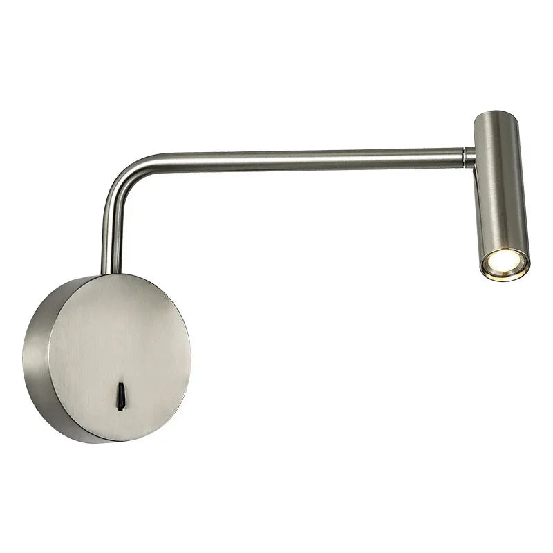 Metal Adjustable Swing-Arm Wall Sconce – Modern Adjustable LED for Bedroom & Bedside, Hotel & Hospitality | Aveline Orbit by Evenlyr