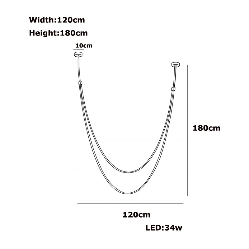Lunet Arc Dimmable Metal Pendant Light – product view 7