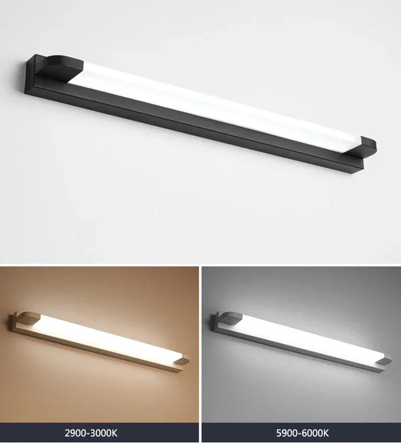 Ilaria Long Stainless Steel LED Vanity Light Bar – Daylight