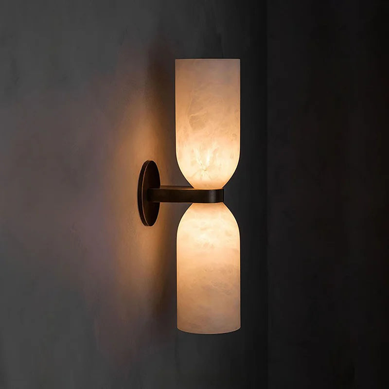 Dorian Contour Sculptural Marble Wall Sconce – Designer Minimalist Marble Sculptural Wall Sconces for Dining Room