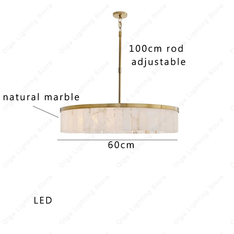 Ysola Halo Alabaster Chandelier – product view 15