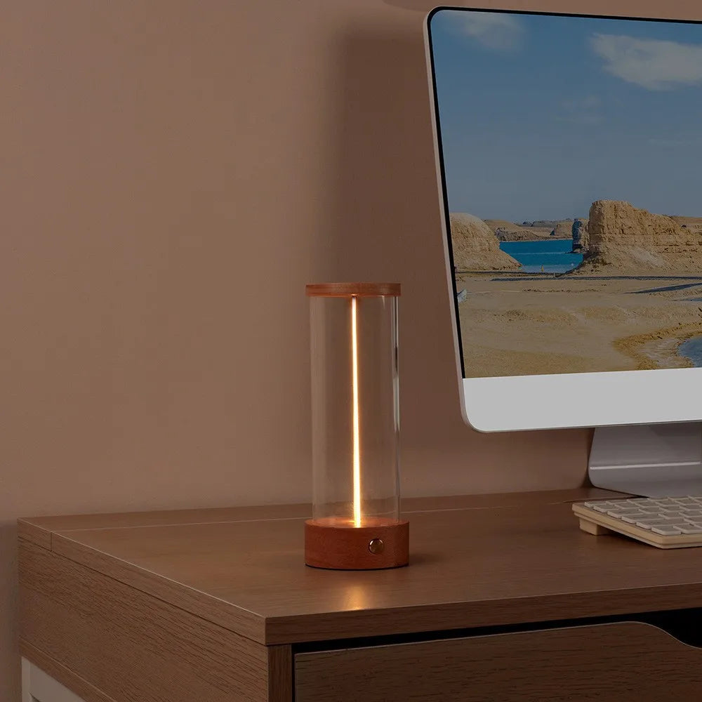 Wood Wall Sconce – Modern Minimalist Cordless Rechargeable for Bedroom, Hallway, Living Room | Isolde Grove by Evenlyr